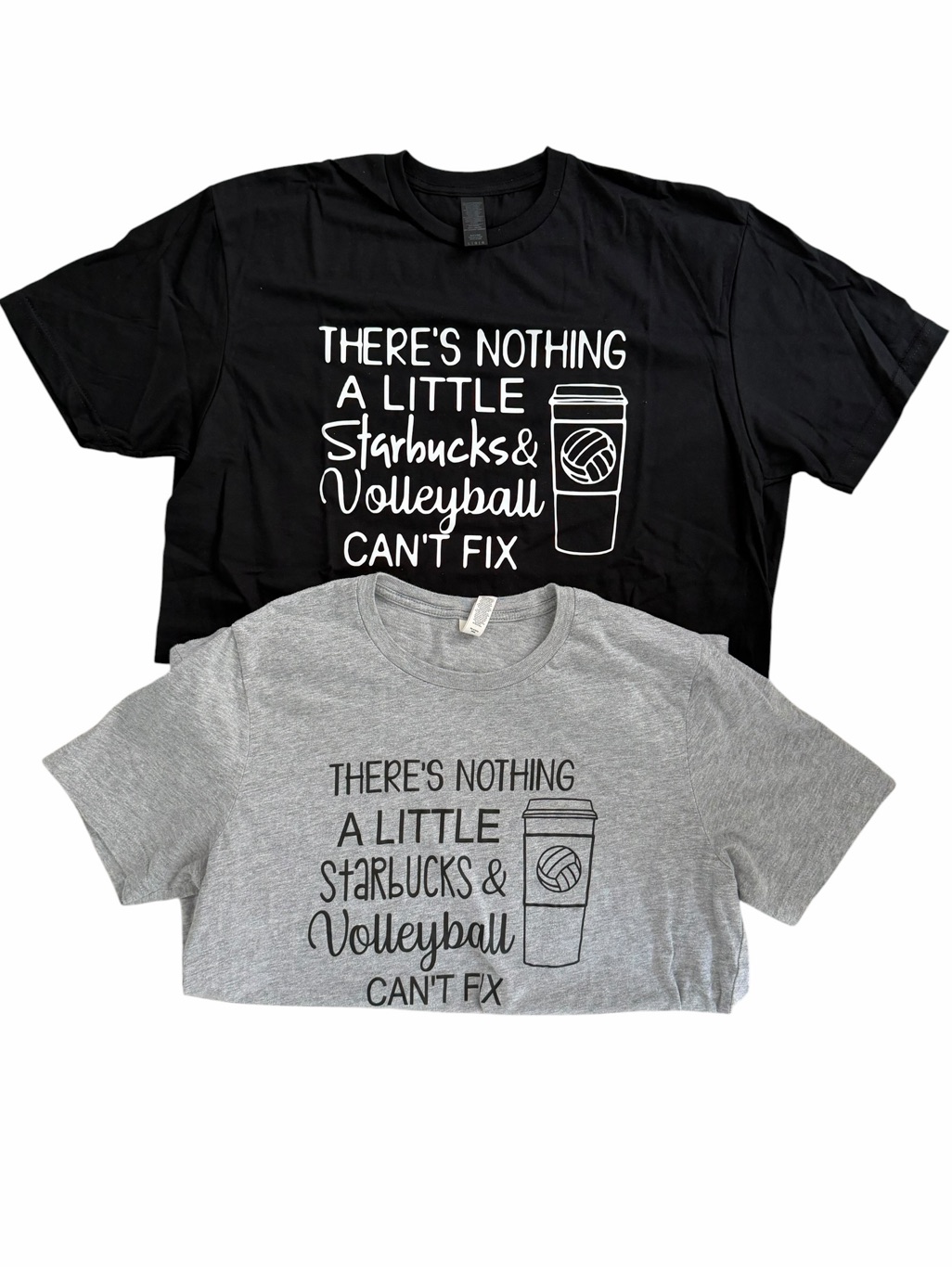 There's Nothing A Little Starbucks & Volleyball Can't Fix Graphic Tees Large